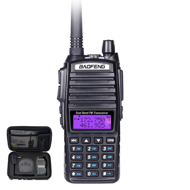 Baofeng UV-82 Dual Band 8W High Power FM Transceiver 10KM Long-Range Hunting Intercom Two-Way CB Ham Radio Broadcast Systems