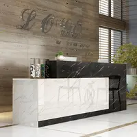 Custom Hotel Reception Counter Front Desk Design Salon Reception Desk Nail Reception Desk Wooden Checkout Counter
