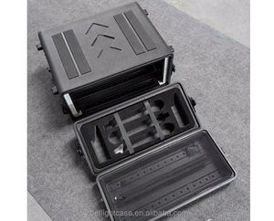 2U 3U 4U 6U plástico duro Profundidad de seguridad plástico 6U <span class=keywords><strong>Rack</strong></span> Case para <span class=keywords><strong>Shure</strong></span> Ulx4D a prueba de golpes negro Ata Amp <span class=keywords><strong>Rack</strong></span> Case dos puertas - Product Image 3