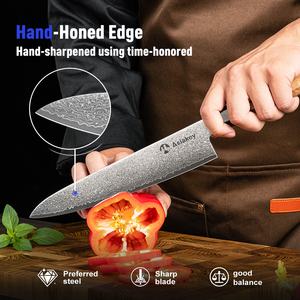 Couteaux japonais d'origine <span class=keywords><strong>Damas</strong></span> en vrac, chefs VG10, acier <span class=keywords><strong>Damas</strong></span> en poudre à 67 couches, <span class=keywords><strong>couteau</strong></span> <span class=keywords><strong>de</strong></span> cuisine - Product Image 3