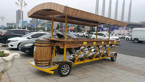 Chariot de bar mobile, Bus touristique électrique, Vélo-pub à pédales, Vélo de fête, Chariot de vente de bière, Construction en alliage d'aluminium, Capacité de charge de 1000 kg - Product Image 3