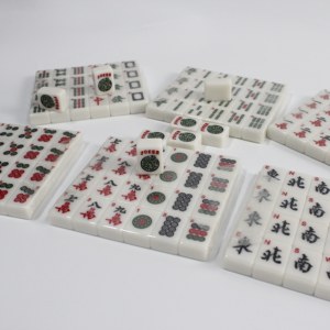 Modern Luxury American <b>Mahjong</b> <b>Set</b> 166 Tiles Melamine Durable Eco-Friendly Folding Metal Legs Blue/Green/Pink/Red/Beige Color - Product Image 2