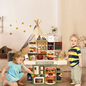 EPT nouveau 42 pièces semblant de jouer réaliste maison de jeu jouet alimentaire jouet de cuisine jouet avec vaporisateur