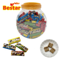 BESTAR Wholesale Chocolate Candy in Jar Package 9.2g Mini square Soft Candy Sweets Chewy Sugar Children Snack Confectionery