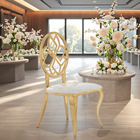 Chaises de banquet modernes en acier inoxydable de luxe léger pour mariages, fêtes et utilisation en salon - Empilables et durables