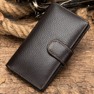 กระเป๋าสตางค์แฟชั่นสำหรับผู้ชายกระเป๋าสตางค์หนังแท้สำหรับผู้ชายกระเป๋าเงินแบบมีคลิปหนีบใส่บัตรออกแบบได้ตามต้องการ - Product Image 1