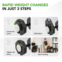 Haltères réglables rapides KENAI Octa avec plaques de poids, verrouillage automatique sans bruit ni déplacement, 53KG 36KG 28KG 20KG