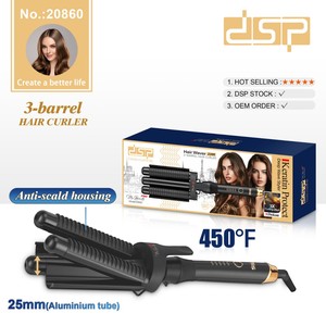 Rizador de pelo profesional Dsp de 3 barriles con tecnología de calentamiento cerámico PTC para uso en salón y en casa - Product Image 5