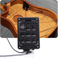 Guitare acoustique 4 bandes EQ Tuner Piezo Pickup Equalizer Préampli intégré pour FM Fish 101 Man 201 301 Guitar Pickups