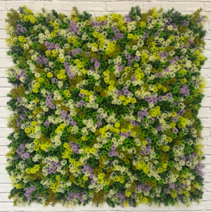 Venta al por mayor 1*1M Pared de flores césped <span class=keywords><strong>artificial</strong></span> panel de pared verde envío rápido B2B liquidación venta elegante decoración de plantas artificiales - Product Image 1