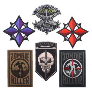 バイオケミカルシリーズZOMBIEパッチ保護傘刺繍アームバッジアイアンオンハット戦術服海外卸売 - Product Image 1