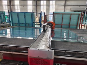 מכונת חיתוך זכוכית כפולה אוטומטית CNC, הספק 11 קילוואט, מתח 380 וולט, מנוע קל לתפעול, רכיבי ליבה לייצור זכוכית - Product Image 3