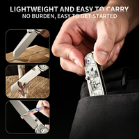 Couteau EDC en alliage de titane PioneerEDC Gr5 & M390, haute dureté, couteau tactique multifonctionnel portable pour la survie en plein air