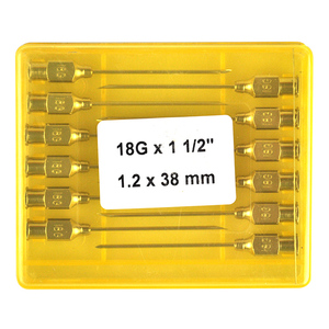 Aiguille de seringue vétérinaire hypoallergénique en acier inoxydable, aiguilles de seringue d'injection vétérinaire, aiguilles d'injecteur réutilisées - Product Image 1