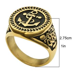 แหวนสแตนเลสผู้ชายวินเทจธอร์ค้อนธอร์จี้หัวหมาป่านอร์ดิกเครื่องประดับทางศาสนาทำจากโลหะผสมสำหรับ - Product Image 1