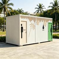 Toilettes mobiles préfabriquées haut de gamme, toilettes publiques personnalisées, acier galvanisé, alliage d'aluminium, design moderne, toilettes extérieures