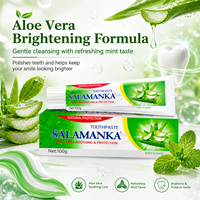 Pasta Gigi Aloe Vera Alami 100g, Perawatan Menenangkan, Rasa Mint, Nafas Segar, Mendukung Label Pribadi Custom OEM ODM