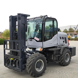 Carretilla elevadora para terrenos difíciles, 3 toneladas-<span class=keywords><strong>7</strong></span> toneladas, motor japonés totalmente hidráulico duradero, precio de carretilla elevadora diésel para granja - Product Image 1