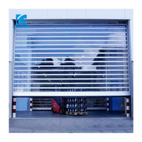 Porte à enroulement automatique en polycarbonate transparent pour supermarché et centre commercial