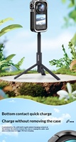 Cage métallique à dégagement rapide pour caméra Insta360 X6 360, avec support griffe froide et accès au port de charge, cadre à ouverture rapide