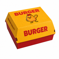 Custom Burger Takeaway Paper Box Disposable Food Packaging for Fast Food