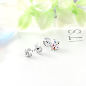 <b>Cheap</b> <b>Jewelry</b> <b>Set</b> Star Shape <b>Jewelry</b> Type Stud Earrings Girls Screw Back Earrings - Product Image 5