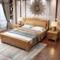 Partenaire adulte meubles de chambre à coucher de luxe king size pas cher en bois massif pas cher moderne cadre en bois lit de rangement avec tiroirs