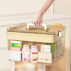 Boîte de rangement de médicaments multicouche, grande capacité, compartiment à médicaments, boîte médicale d'urgence, trousse de premiers soins à domicile, organisateur - Product Image 3