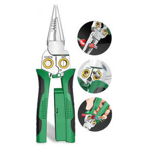 <span class=keywords><strong>Pince</strong></span> <span class=keywords><strong>à</strong></span> dénuder et <span class=keywords><strong>à</strong></span> enrouler les fils multifonctionnelle 8-en-1 en acier inoxydable pour électricien avec stylo de mesure - Product Image 3