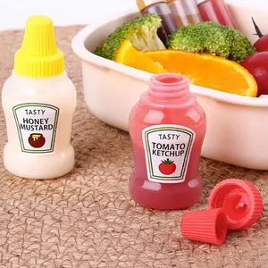 Botol saus tomat Mini Aksesori dapur botol kecil Bento madu botol Remas Salad saus portabel