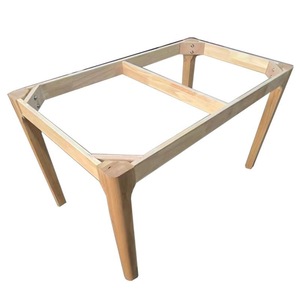 ขาโต๊ะไม้หนาทึบทันสมัยขาโต๊ะรับประทานอาหารใหม่พร้อมกรอบชั้นวางไม้สี่เหลี่ยมผืนผ้าสำหรับห้องครัวและใช้งานกลางแจ้ง - Product Image 5