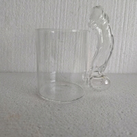 Gobelet en verre transparent à paroi simple avec logo personnalisé, pour la maison, pour l'eau, la bière, le café, usage quotidien