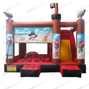 Nhảy lâu đài ướt và khô tàu cướp biển Inflatable Bouncer cho kinh doanh cho thuê