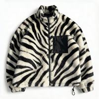 Veste en polaire sherpa à fermeture éclair, nouvelle conception, chaude pour l'hiver, avec logo personnalisé imprimé/brodé