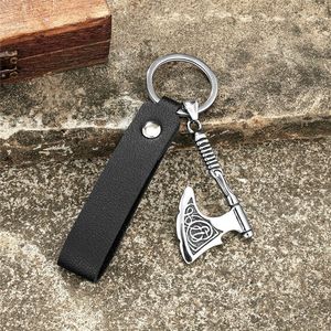 Viking Axe <b>Keychain</b> Stainless Steel Engraved Pendant Metal Keyring Gift Accessory Unisex - Product Image 4