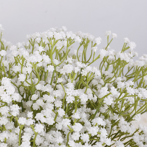 Ramo de Flores Artificiales de Baby's Breath, Blancas, de Plástico Suave, para Decoración de Bodas, 111g - Product Image 2