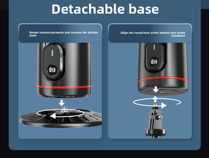 2025 Q02 suivi automatique du visage stabilisateur de cardan 360 Rotation support de téléphone en alliage d'aluminium trépied monopode AI Photo <span class=keywords><strong>Studio</strong></span> - Product Image 5