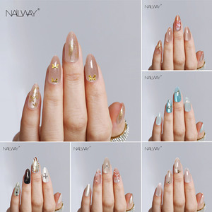 Nailway Super Natural Design 3D, 30 Pezzi, 15 Misure, <span class=keywords><strong>Unghie</strong></span> Finte in Gel Morbido, Copertura Completa, Vendita all'Ingrosso, <span class=keywords><strong>Unghie</strong></span> Francesi Preincollate - Product Image 6