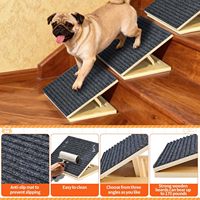 Marches antidérapantes pour animaux de compagnie BH, escalier portable pour chien, rampe réglable, lot de 4 rampes améliorées avec tapis pour animaux âgés ou blessés