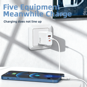 Meilleur adaptateur <span class=keywords><strong>de</strong></span> voyage Chargeur 65W TYPE-C + USB PD QC3.0 Adaptateur Type C 25W 30W 45W 65W Chargeur rapide Certificat KC Chargeur GaN - Product Image 4