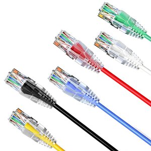 สายแพทช์คอปเปอร์แท้แบบบาง D-sunty Cat6A ขนาด 28AWG/32AWG 500MHz ได้มาตรฐาน RoHS สำหรับศูนย์ข้อมูล - Product Image 3