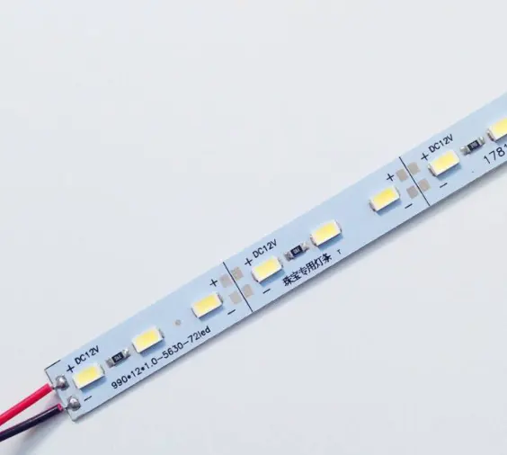 Barre lumineuse LED Flexible avec couvercle, 15/12V, Angle de 45 degrés, lumière avec barre brillante, profil en Aluminium