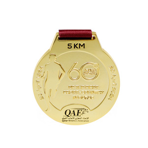 Medaglia di anniversario personalizzata della fabbrica della Cina che corre <span class=keywords><strong>la</strong></span> competizione sportiva menzione d'onore medaglia di metallo - Product Image 2