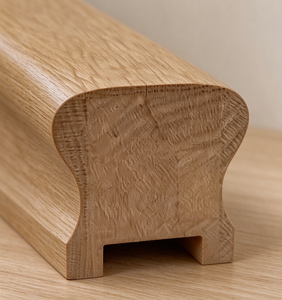 Support mural pour rampe d'escalier en bois dur, finition polie, pour balustrade d'appartement commercial, sur mesure pour entrepreneur - Product Image 4