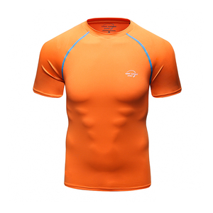 90% poliéster y 10% spamdex Cody Lundin <span class=keywords><strong>super</strong></span> confort de músculo hombres deportes de compresión de gimnasio t camisa - Product Image 4