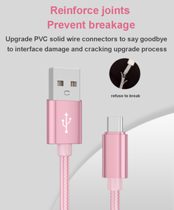<span class=keywords><strong>USB</strong></span> 2,0 <span class=keywords><strong>USB</strong></span> <span class=keywords><strong>A</strong></span> <span class=keywords><strong>a</strong></span> <span class=keywords><strong>USB</strong></span> <span class=keywords><strong>C</strong></span> Cable 1m 2m <span class=keywords><strong>3M</strong></span> Nylon trenzado Cable de datos de carga rápida Android Cargadores de teléfonos móviles - Product Image 5