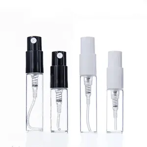 Toptan boş Mini 1.5ml 2ml 3ml 5ml küçük Atomizer sprey örnek Test cam parfüm şişeleri