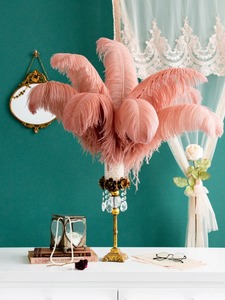 Piume di struzzo colorate grandi e conservate fatte a mano da 15-75 cm per matrimoni, lauree, Natale, Ringraziamento, Festa della Mamma, Capodanno - Product Image 6