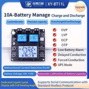 เครื่องวัดคูลอมบ์ BT11L 10A ระบบจัดการการชาร์จและการคายประจุแบตเตอรี่อัตโนมัติเต็มรูปแบบ พร้อมระบบป้องกันการชาร์จและการคายประจุแบตเตอรี่ลิเธียม - Product Image 2
