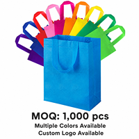 Sacs à provisions réutilisables en vrac colorés avec logo personnalisé écologique Sac fourre-tout non tissé en polypropylène de style pliant